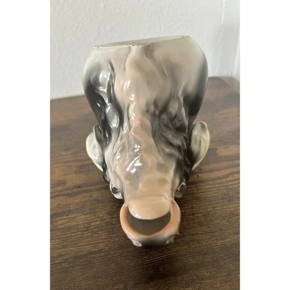 RARE Vintage Royal Bayreuth‎ Creamer Pitcher Water Buffalo Bavaria Stamped